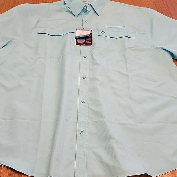 NWT American Outdoorsman Blue Short Sleeve Men's Shirt - Picture 7 of 14